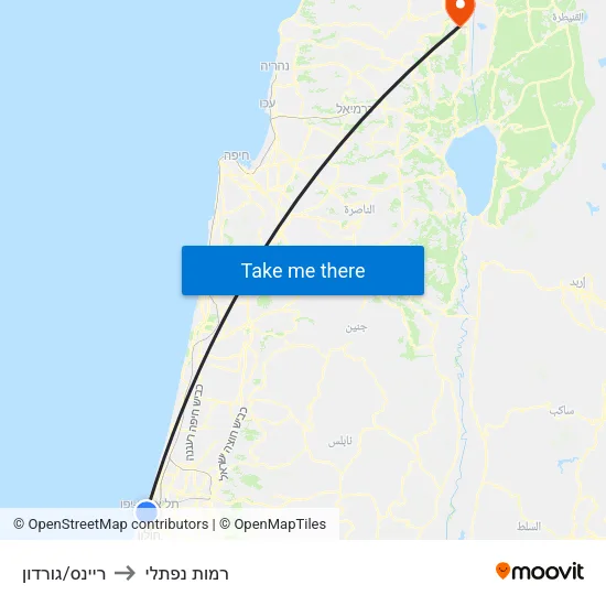 ריינס/גורדון to רמות נפתלי map
