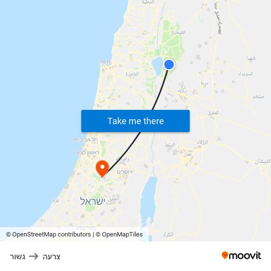 גשור to צרעה map