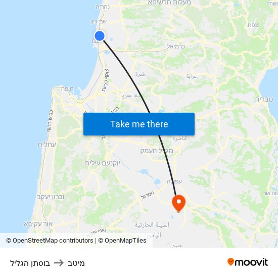 בוסתן הגליל to מיטב map