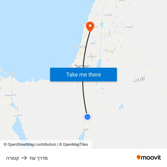 קטורה to מדרך עוז map