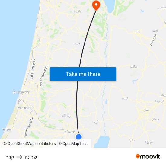 קדר to שרונה map