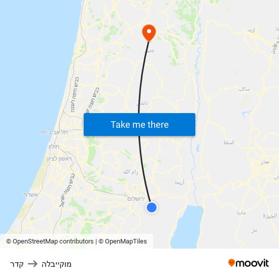 קדר to מוקייבלה map