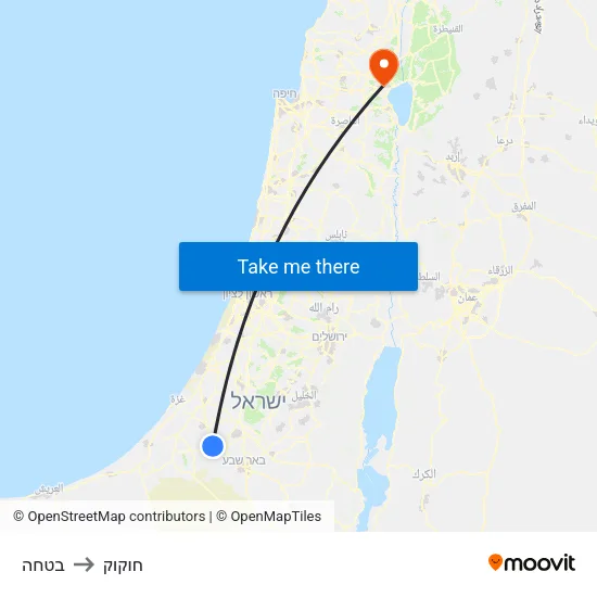 בטחה to חוקוק map