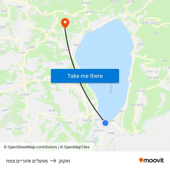 מפעלים אזוריים צמח to חוקוק map