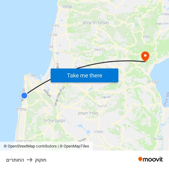 החותרים to חוקוק map