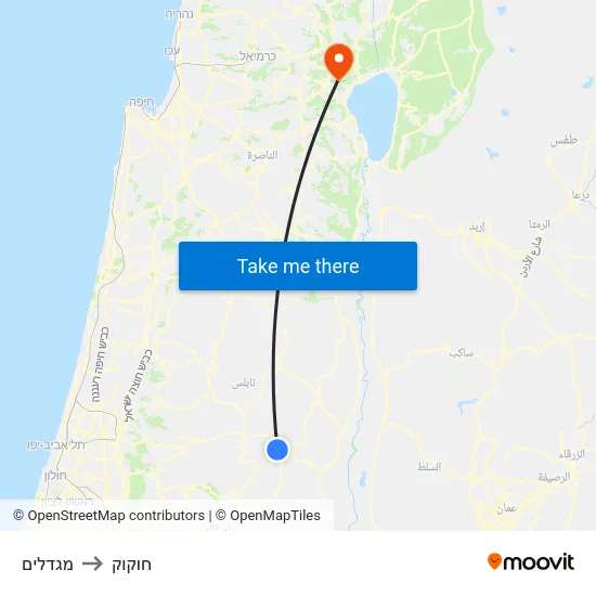 מגדלים to חוקוק map