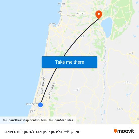 בלינסון קניון אבנת/מסוף יותם ויואב to חוקוק map