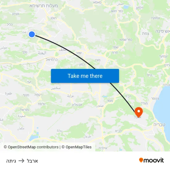 גיתה to ארבל map