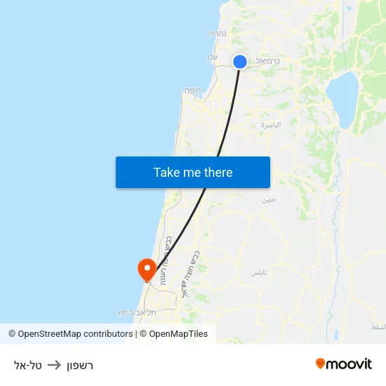 טל-אל to רשפון map