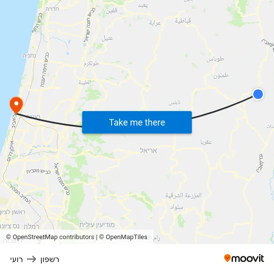 רועי to רשפון map