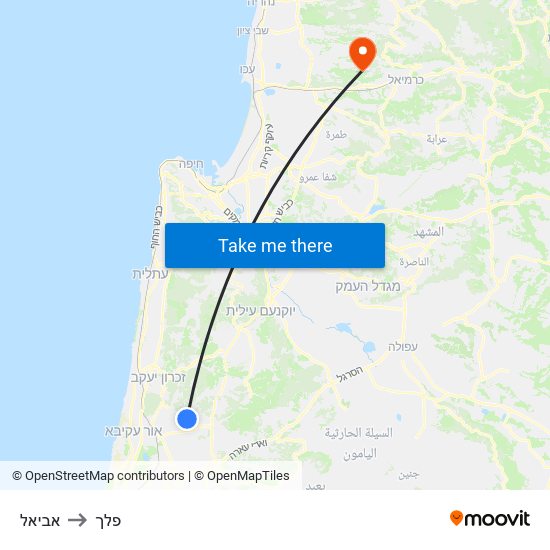 אביאל to פלך map