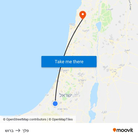 ברוש to פלך map