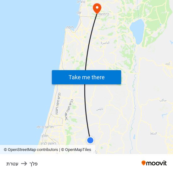 עטרת to פלך map