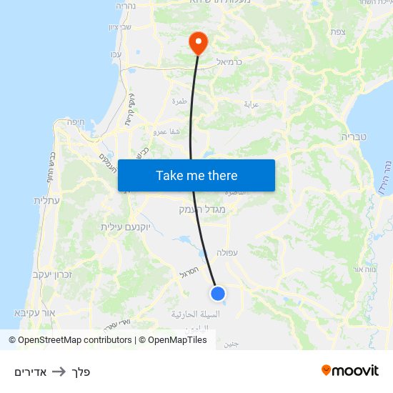 אדירים to פלך map