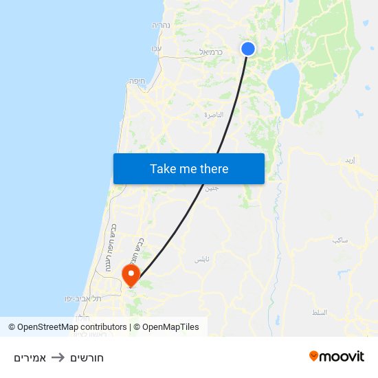 אמירים to חורשים map