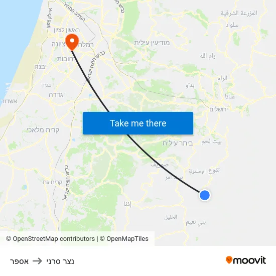 אספר to נצר סרני map