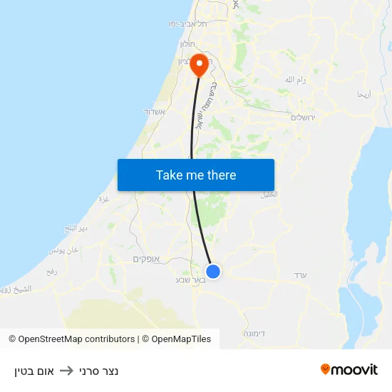 אום בטין to נצר סרני map