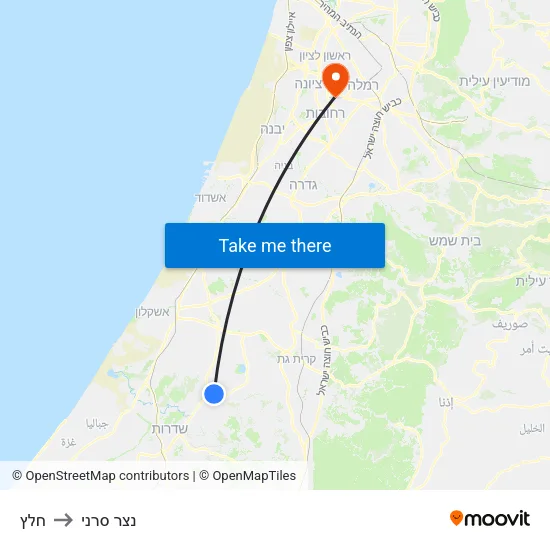 חלץ to נצר סרני map