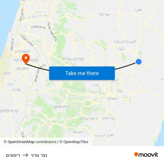 רימונים to נצר סרני map