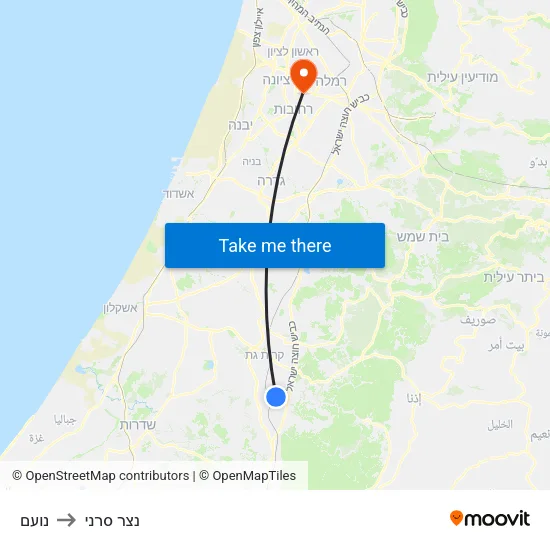 נועם to נצר סרני map