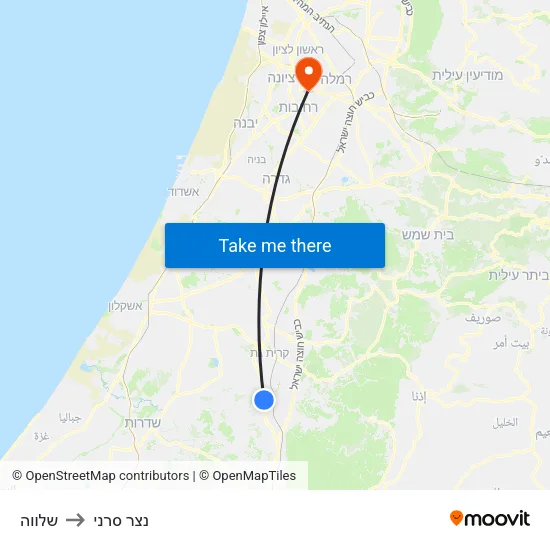שלווה to נצר סרני map