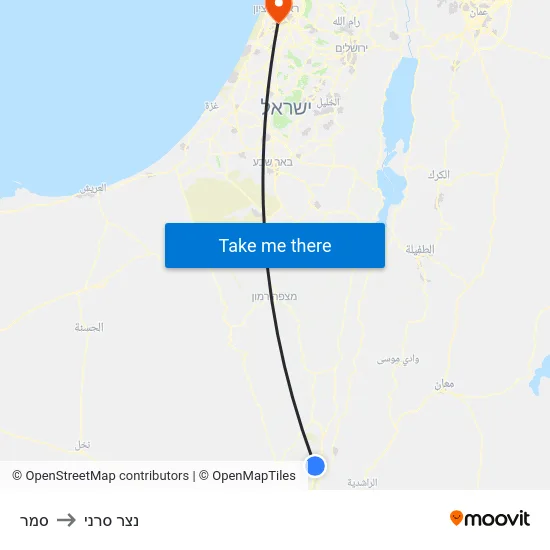 סמר to נצר סרני map