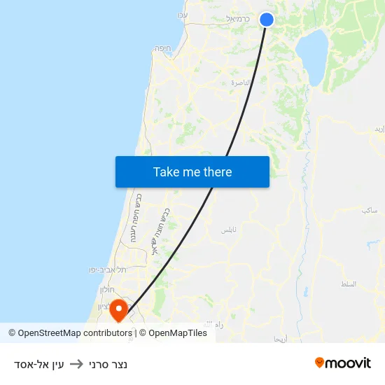עין אל-אסד to נצר סרני map