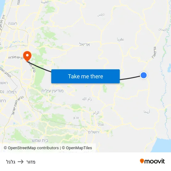 גלגל to מזור map