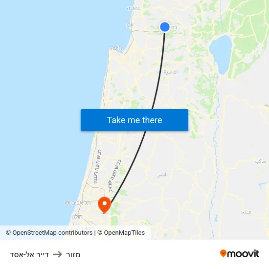 דייר אל-אסד to מזור map