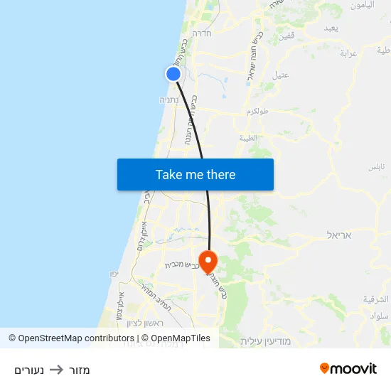 נעורים to מזור map