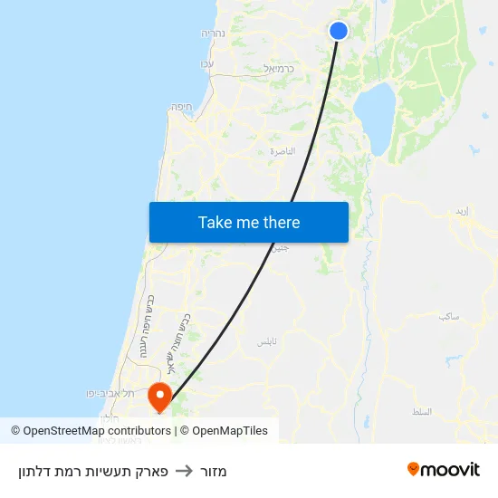 פארק תעשיות רמת דלתון to מזור map