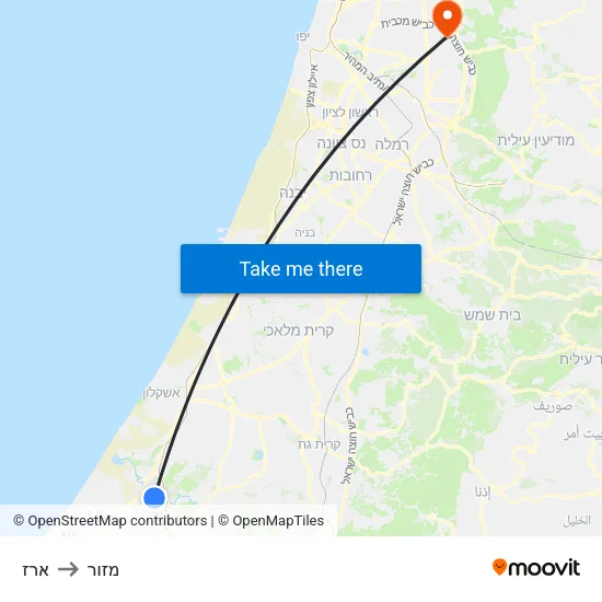 ארז to מזור map