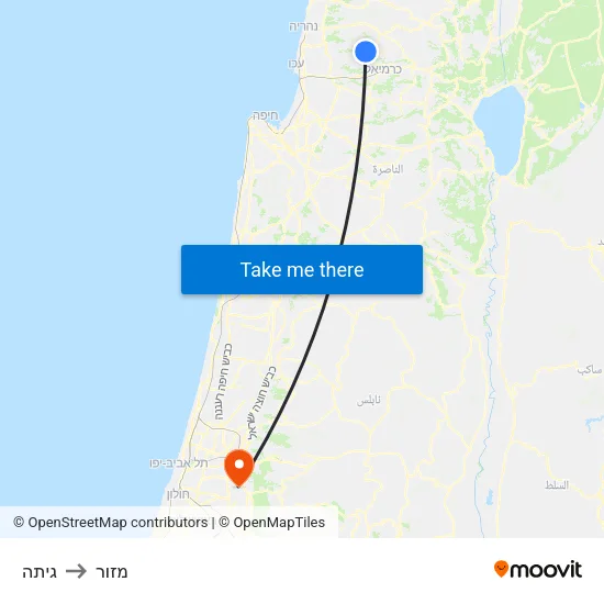 גיתה to מזור map