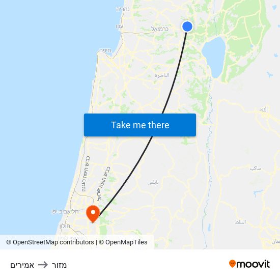 אמירים to מזור map