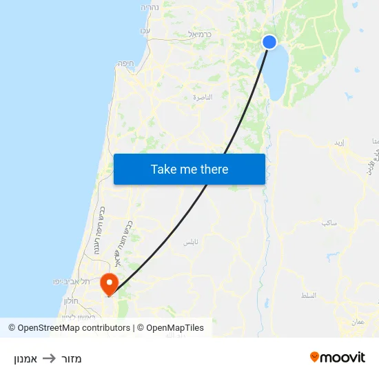 אמנון to מזור map