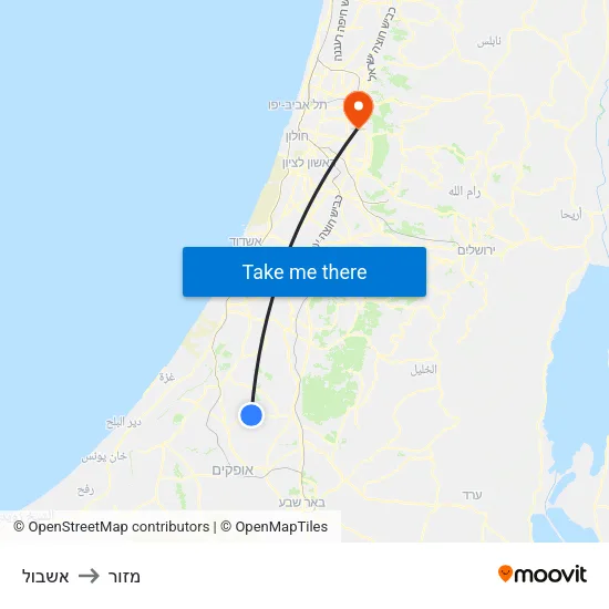 אשבול to מזור map