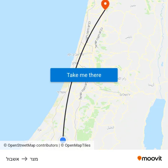אשבול to מצר map