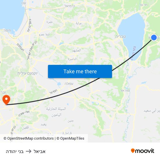 בני יהודה to אביאל map
