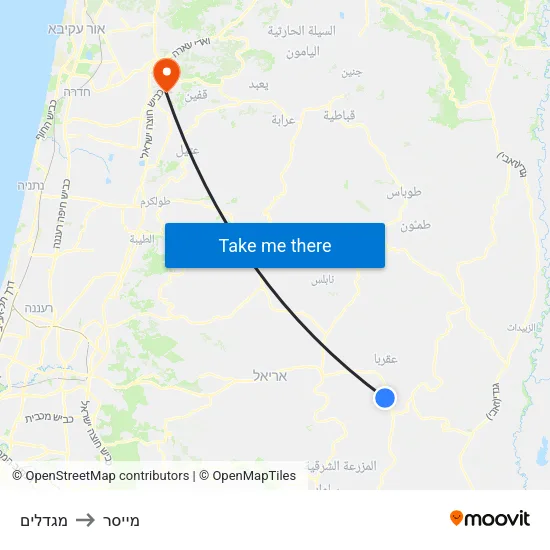 מגדלים to מייסר map