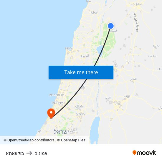 בוקעאתא to אמונים map