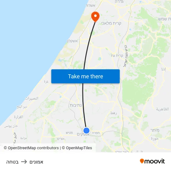 בטחה to אמונים map