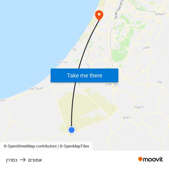 כמהין to אמונים map