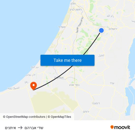 איתנים to שדי אברהם map