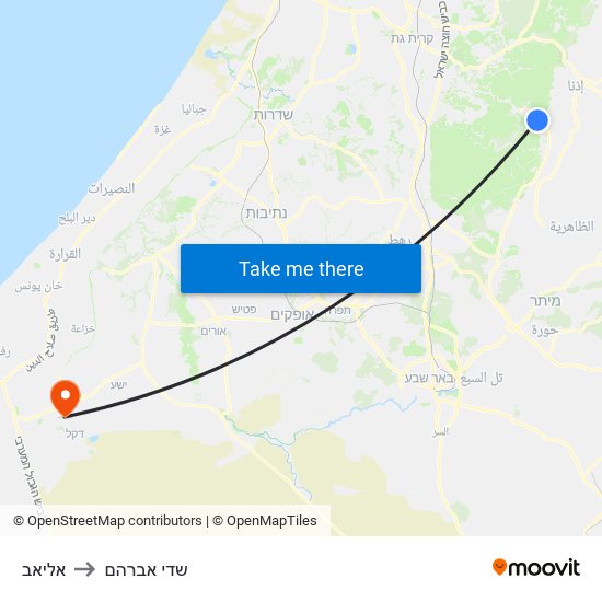 אליאב to שדי אברהם map