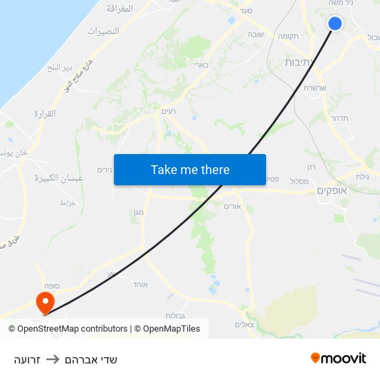 זרועה to שדי אברהם map