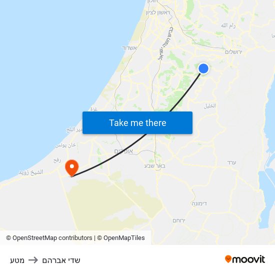 מטע to שדי אברהם map