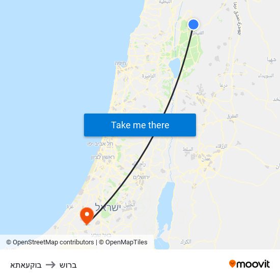 בוקעאתא to ברוש map