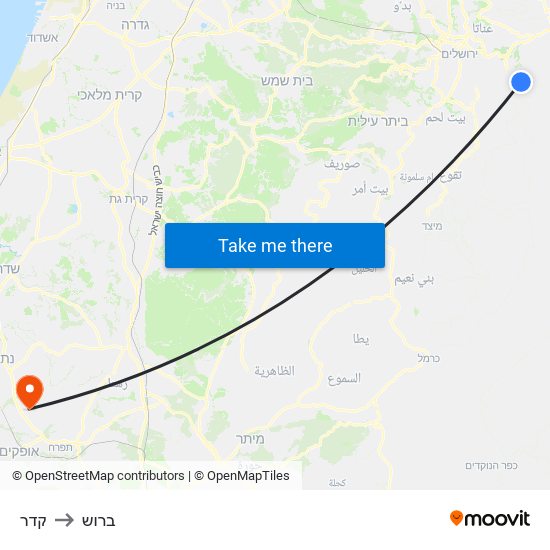 קדר to ברוש map