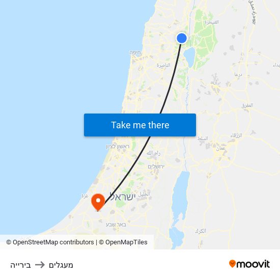 בירייה to מעגלים map