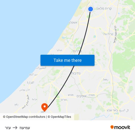 עזר to עמיעוז map